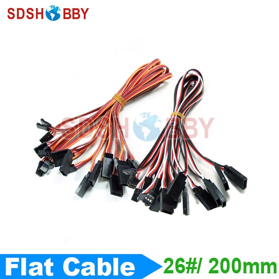 10pcs* 26/ 26AWG Servo Extension Flat Cable 200mm