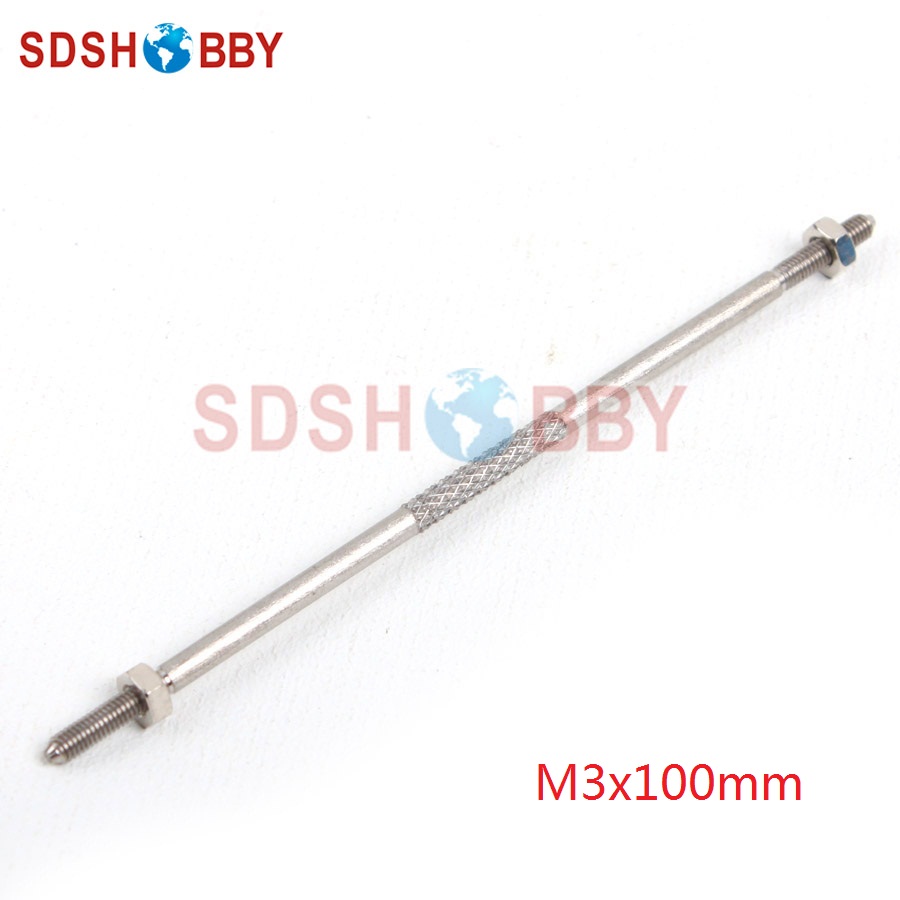 Titanium Alloy Knurled Push Rod M3X100mm with Double Sides