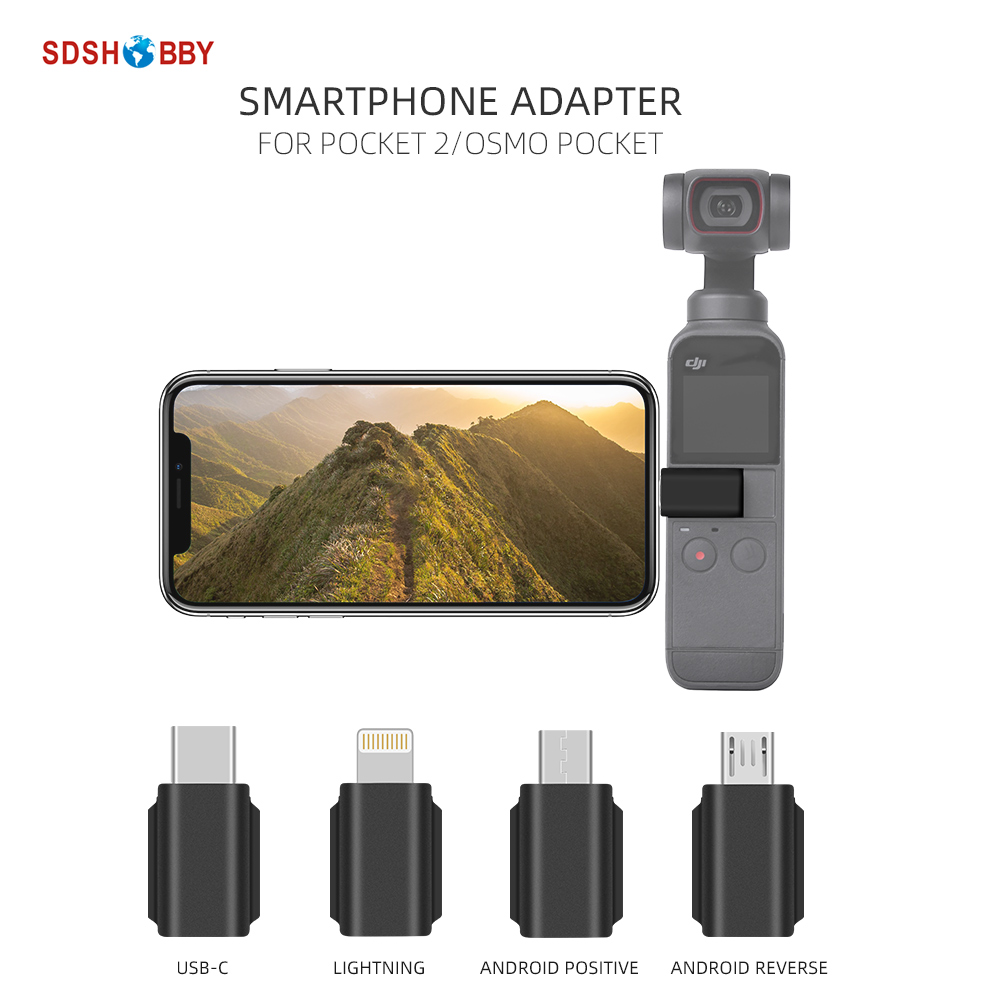Smartphone Adapter for Pocket 2/Osmo Pocket USBC IOS Lightning Android